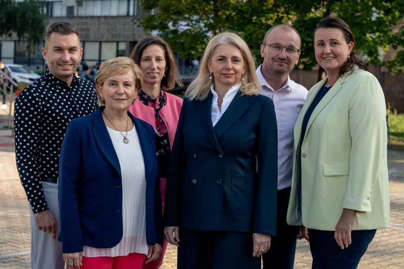 Erika Pastoráková s vedením Národohospodárskej fakulty EU v Bratislave